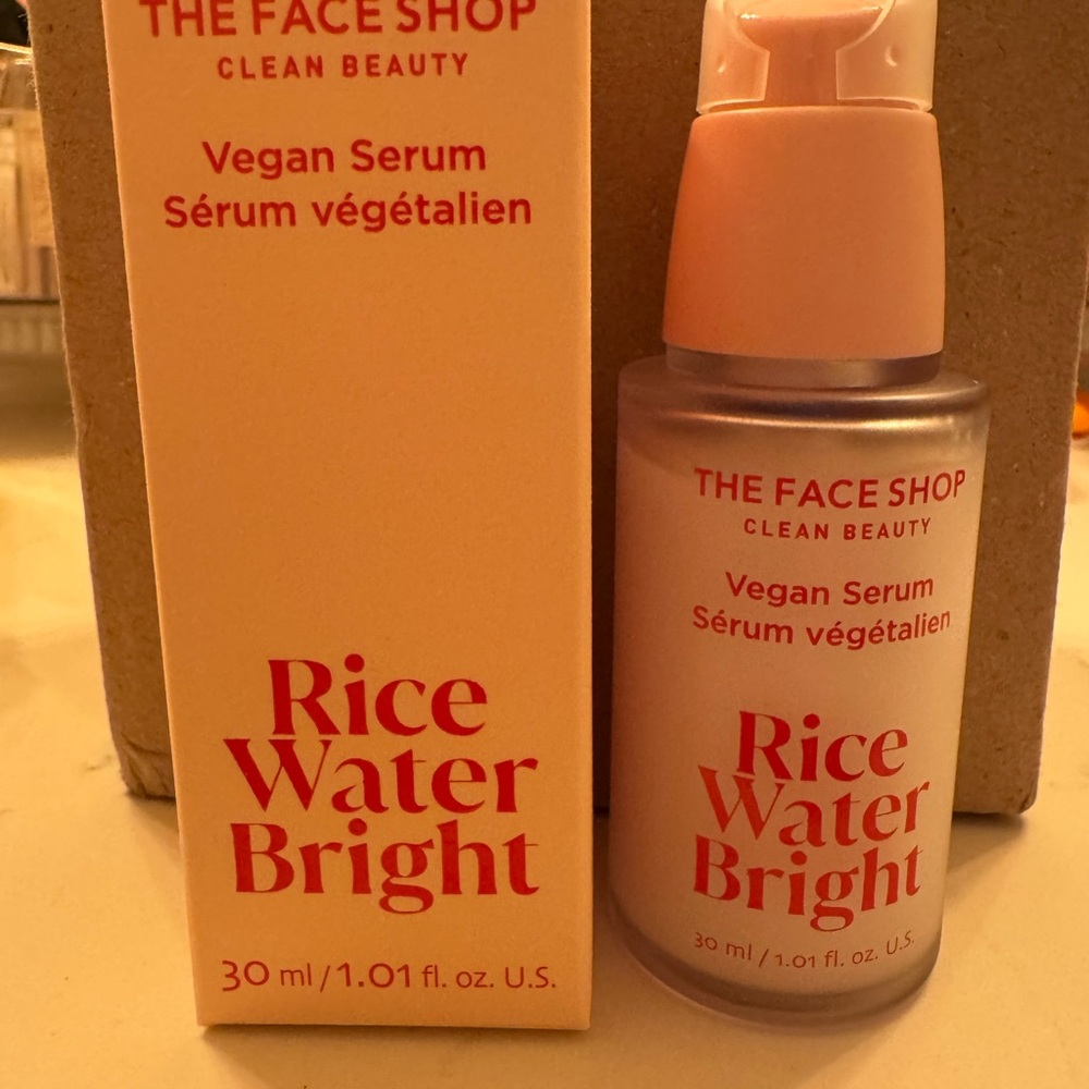 The Face Shop Rice Water Bright Vegan Serum - Targets Uneven Skin Tone & Dryness